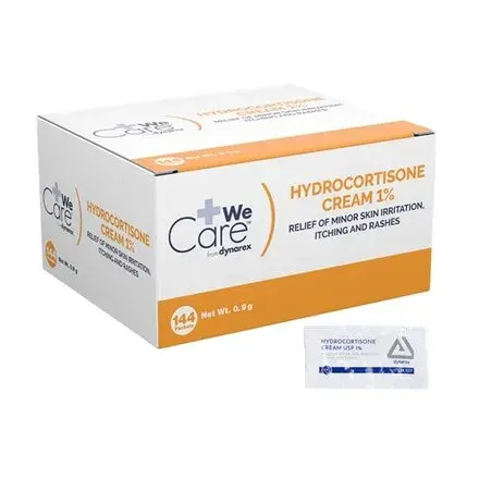 Hydrocortisone Cream 1% - Topical Corticosteroid - Hydrocortisone Cream 1% 0.9g Foil Sachet Singles