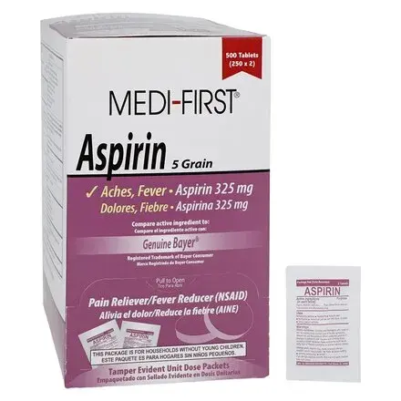Aspirin (Acetylsalicylic Acid) - NSAID - Aspirin 325mg Tablets 2/Pk